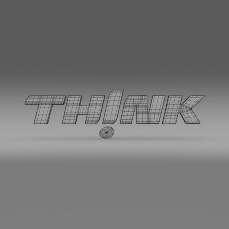 think logo 3d model 3ds max fbx c4d lwo ma mb hrc xsi obj 152152