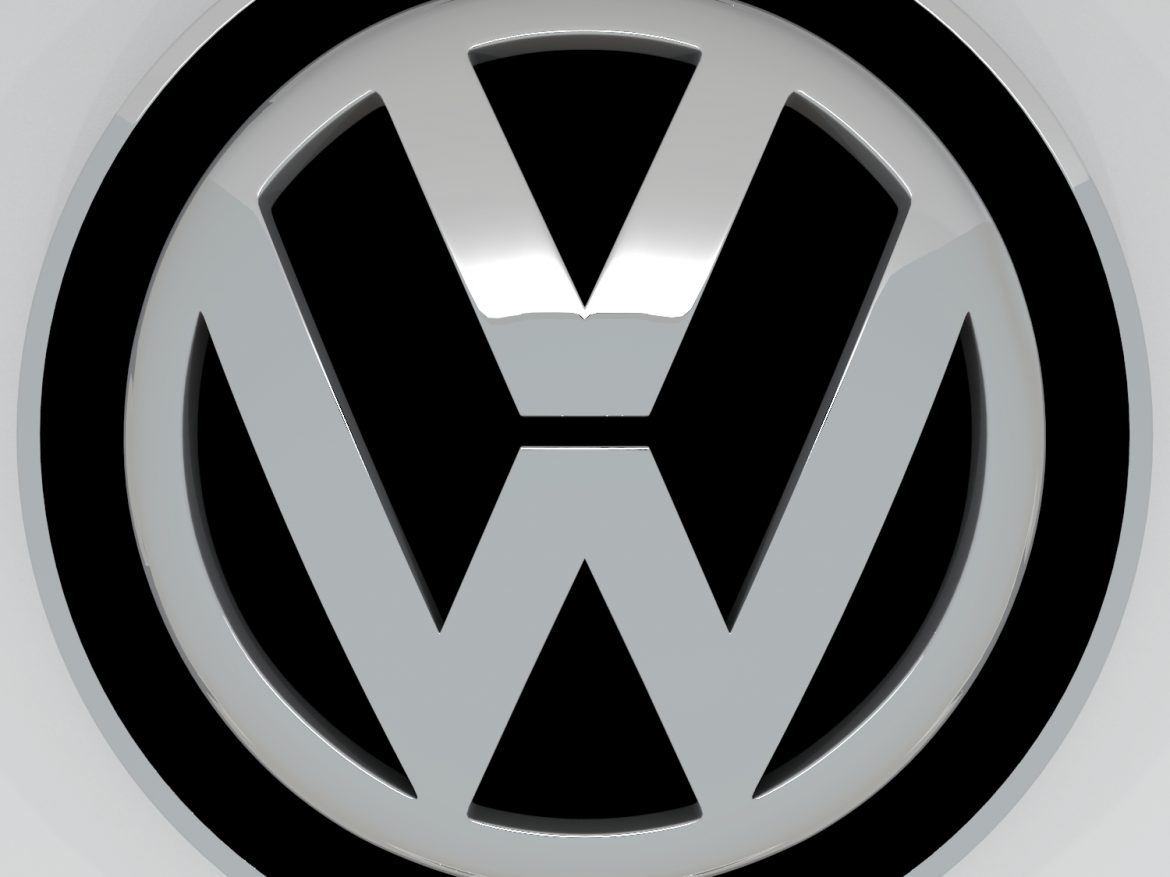 volkswagen logo v1 3d model blend obj 140625