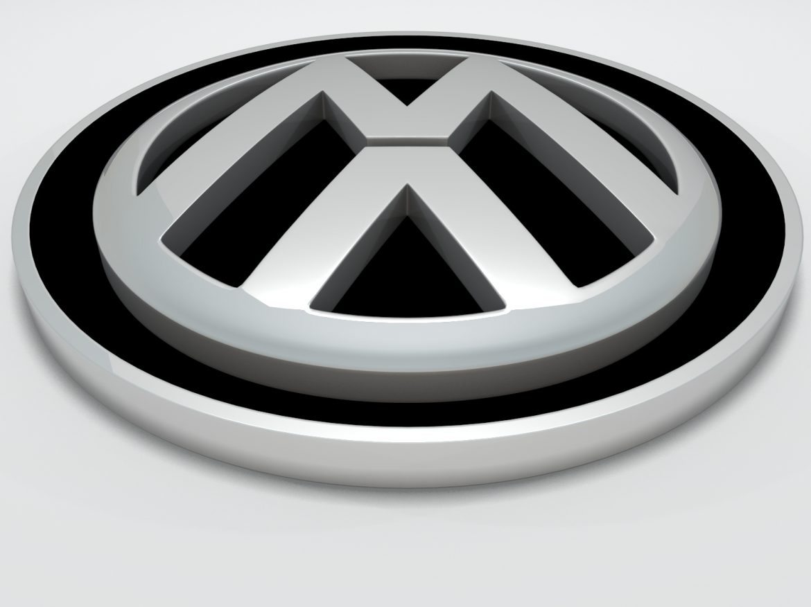 volkswagen logo v1 3d model blend obj 140627