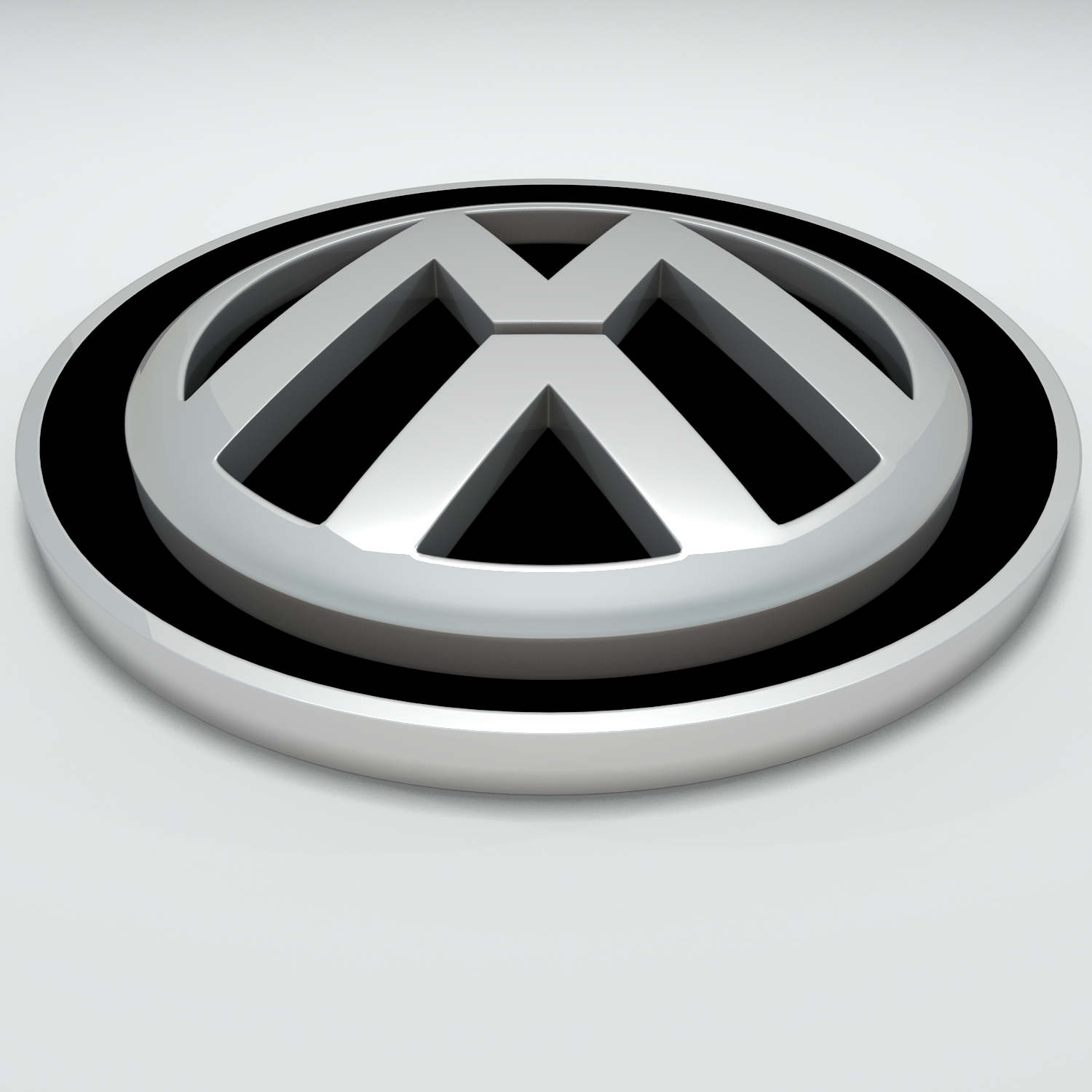 Volkswagen Logo V1 3D Model FlatPyramid.