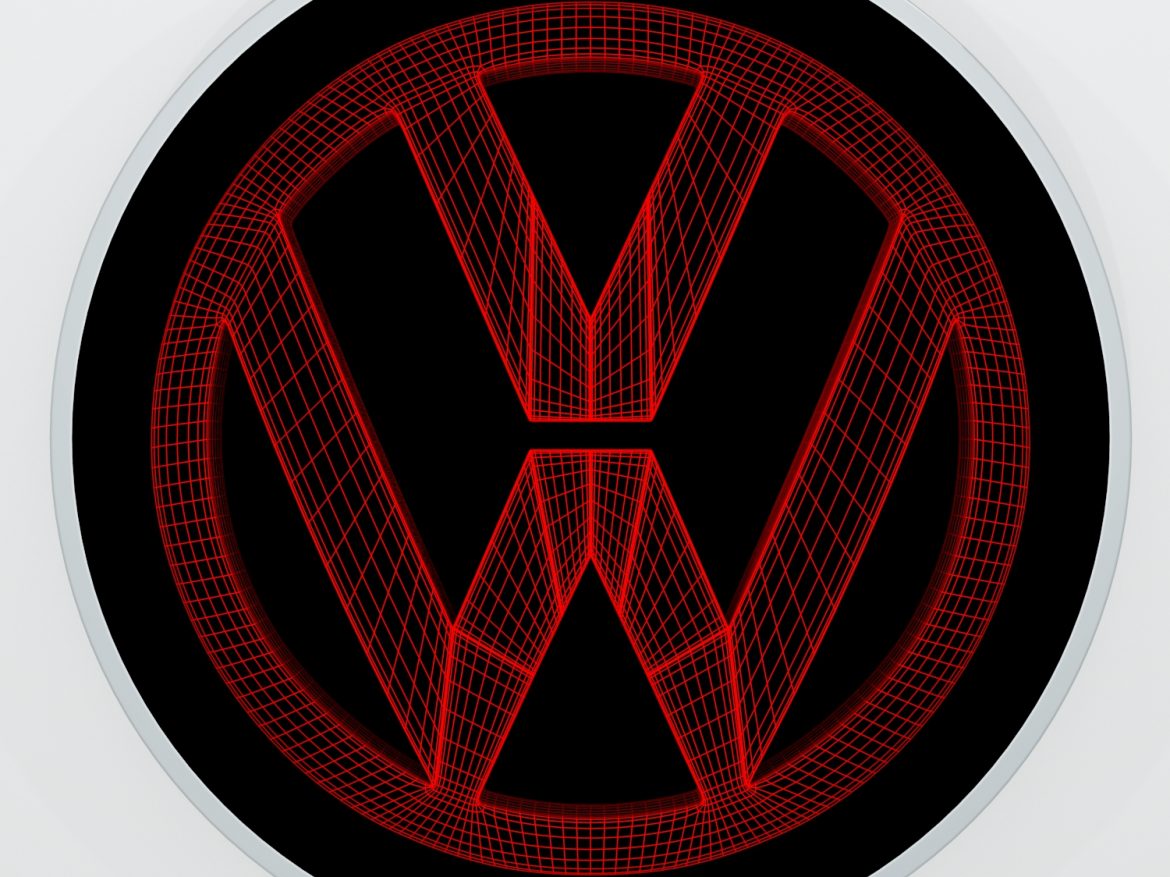 volkswagen logo v1 3d model blend obj 140631