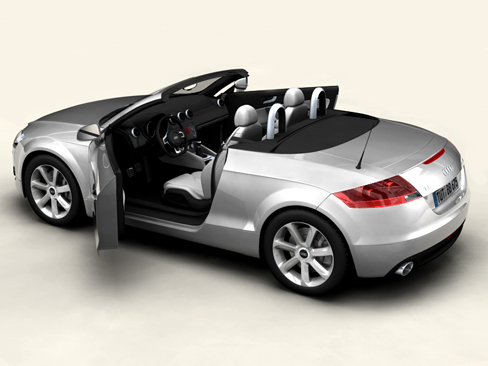 audi tt roadster 2007 3d model 3ds max obj 113787