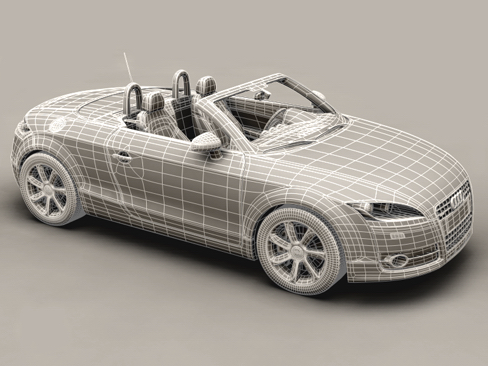 audi tt roadster 2007 3d model 3ds max obj 113790