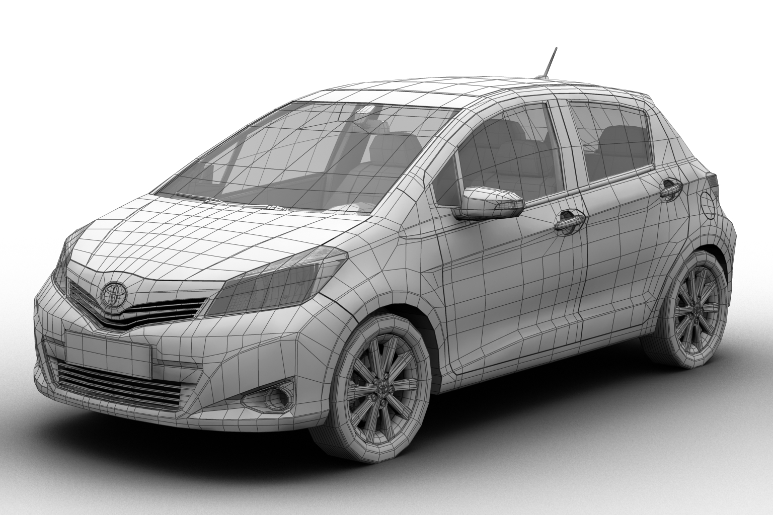 2012 toyota yaris (vitz) 3d model 3ds max fbx c4d lwo hrc xsi obj 136168