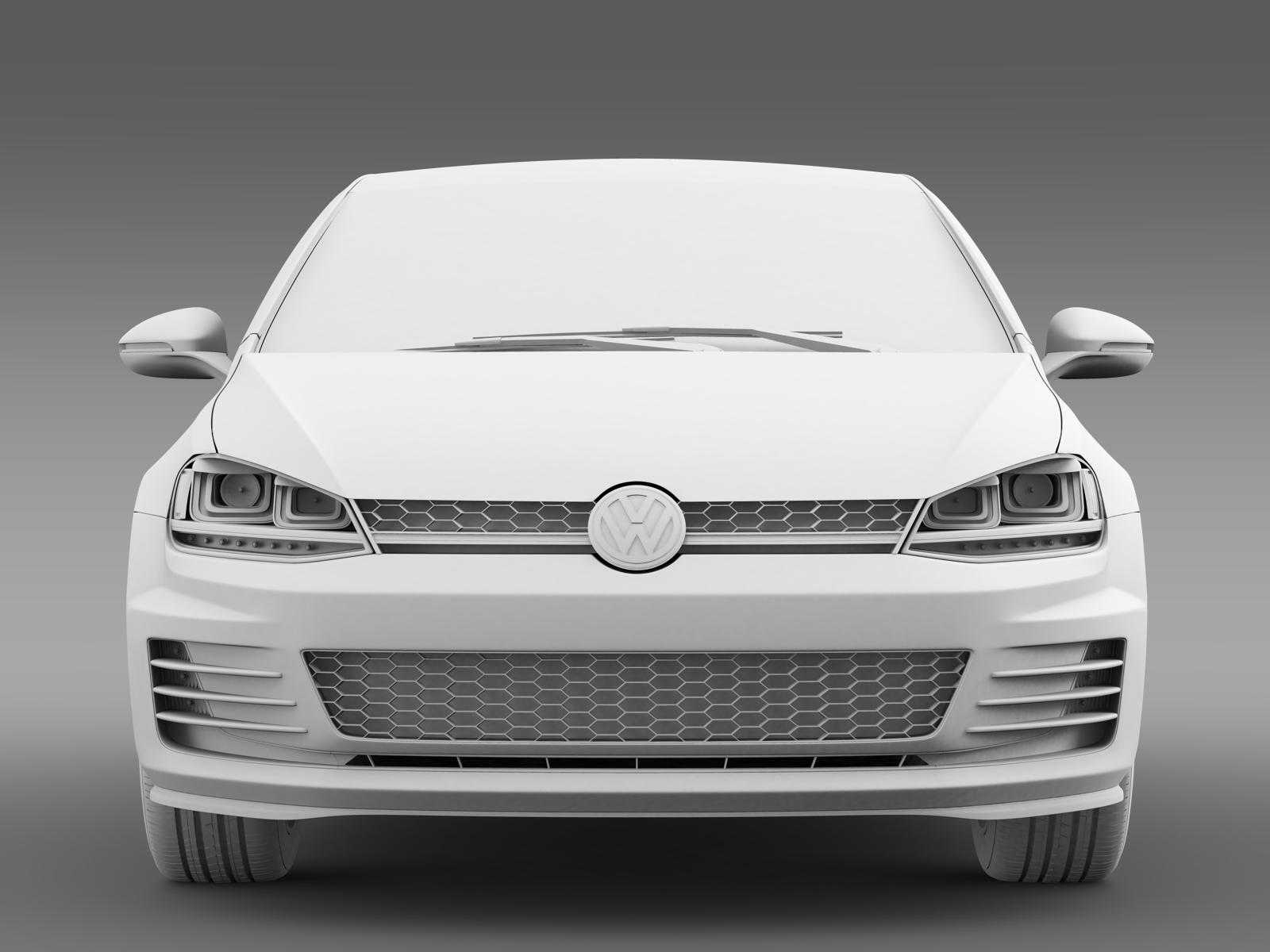 2015 volkswagen golf gti 5 door 3d model 3ds max fbx c4d lwo ma mb hrc xsi obj 164681