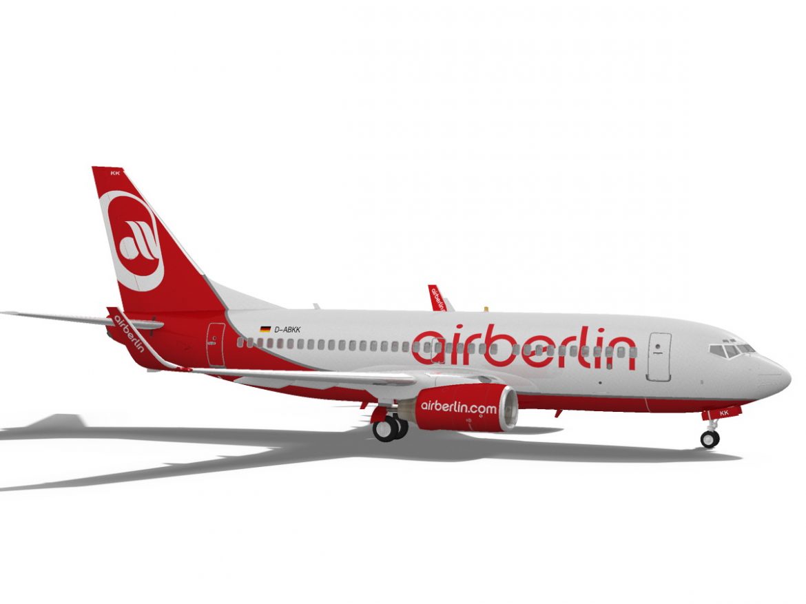 airberlin boeing 737-700w 3d model max fbx c4d ma mb obj 120511