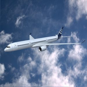 Airbus A350 900 Commercial Aircraft 3d Model Flatpyramid