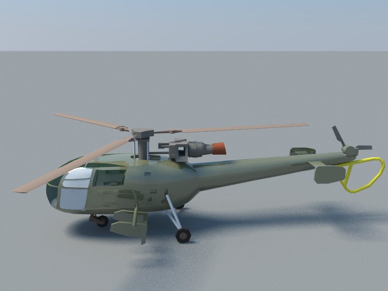 alouette 3d model 3ds dxf dwg skp obj 163722