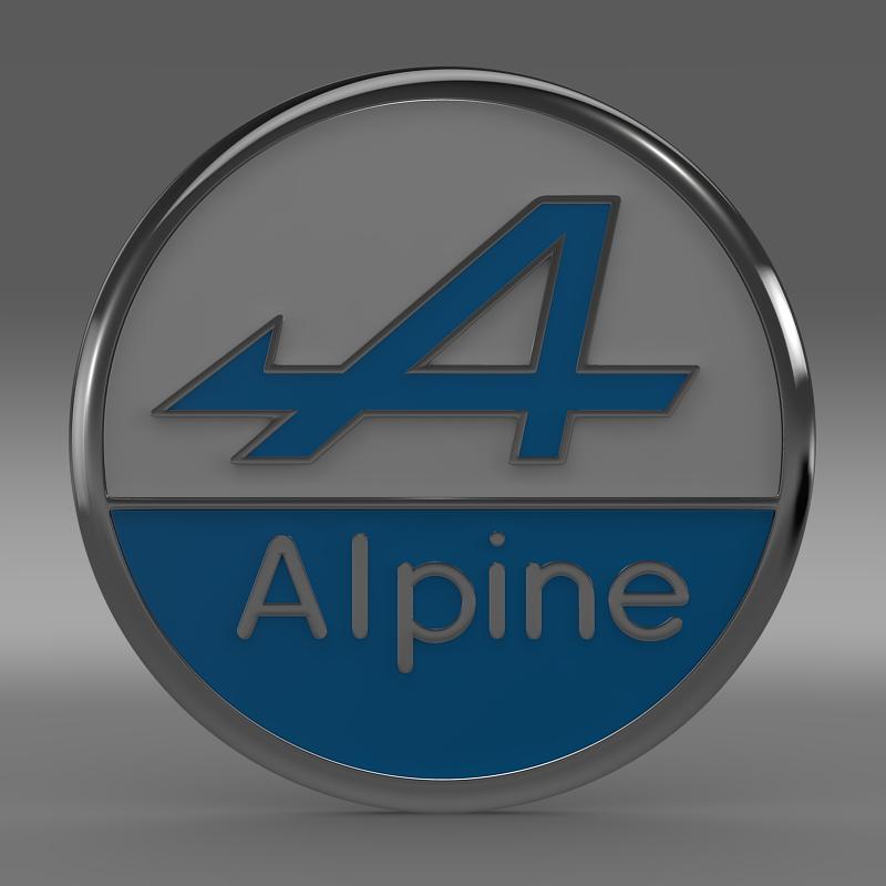 alpine logo 3d model 3ds max fbx c4d lwo ma mb hrc xsi obj 162619