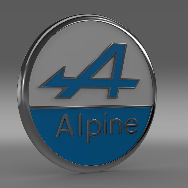 alpine logo 3d model 3ds max fbx c4d lwo ma mb hrc xsi obj 162620