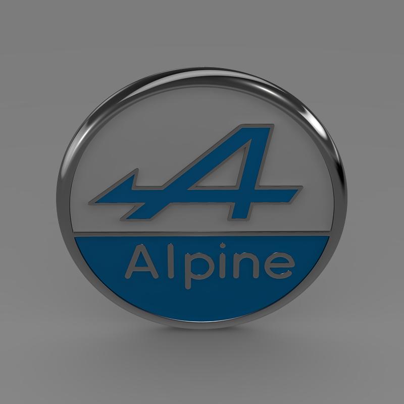 alpine logo 3d model 3ds max fbx c4d lwo ma mb hrc xsi obj 162622