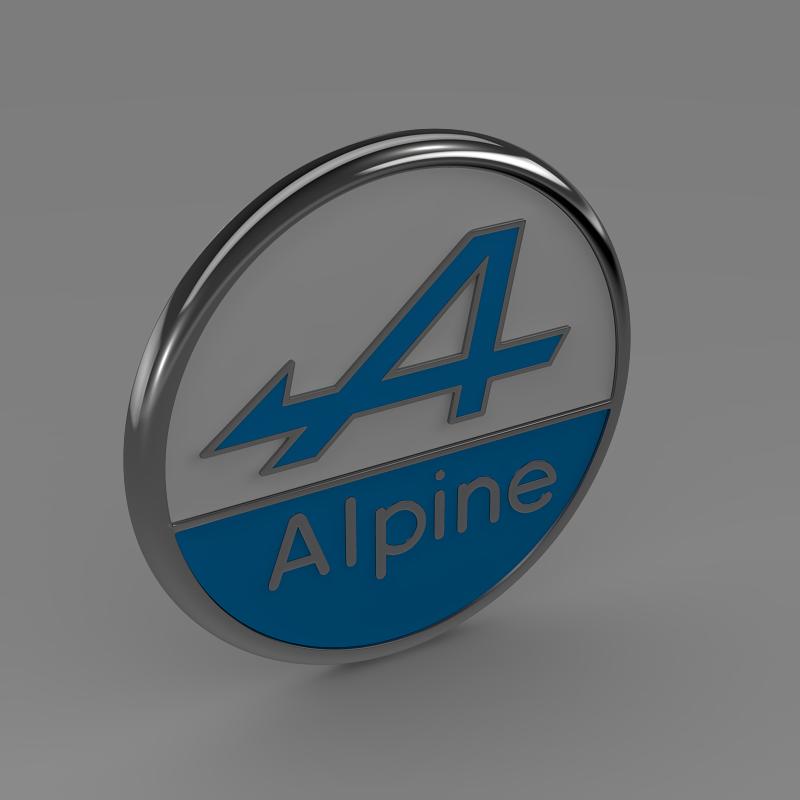 alpine logo 3d model 3ds max fbx c4d lwo ma mb hrc xsi obj 162623