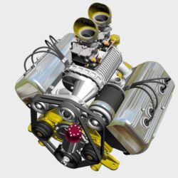 ardun s.co.t. blower v8 engine 3d model 3ds 136382