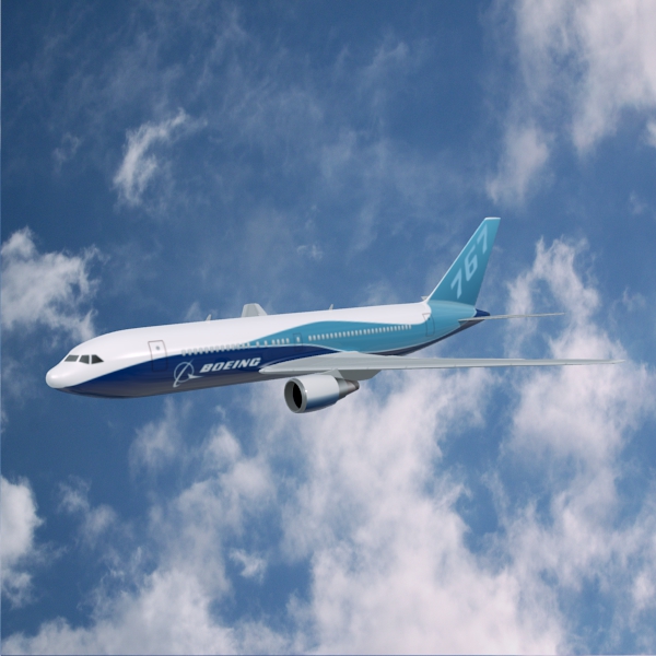 boeing 767-200 commercial airplane 3d model 3ds fbx blend lwo  obj 138405