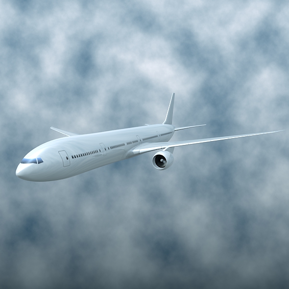 boeing 777-300 er commercial airliner 3d model 3ds fbx blend lwo obj 161587