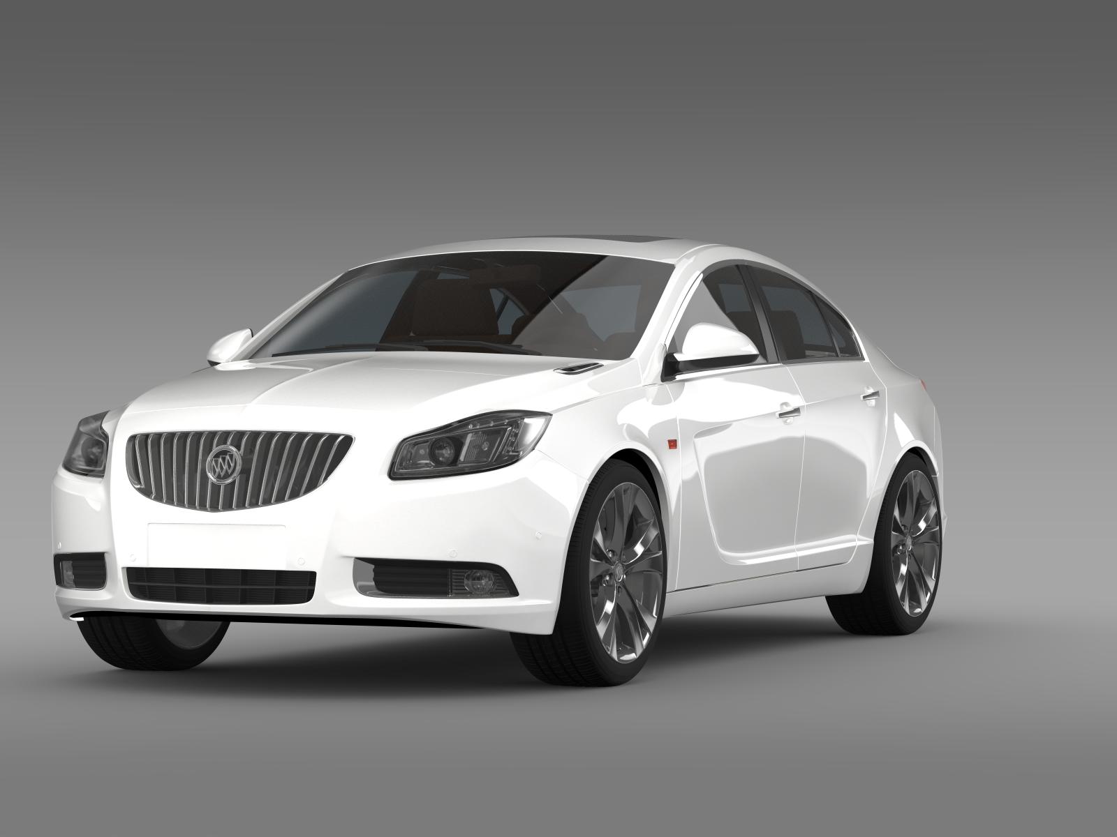 buick regal 2011-2013 3d model 3ds max fbx c4d lwo ma mb hrc xsi obj 165429