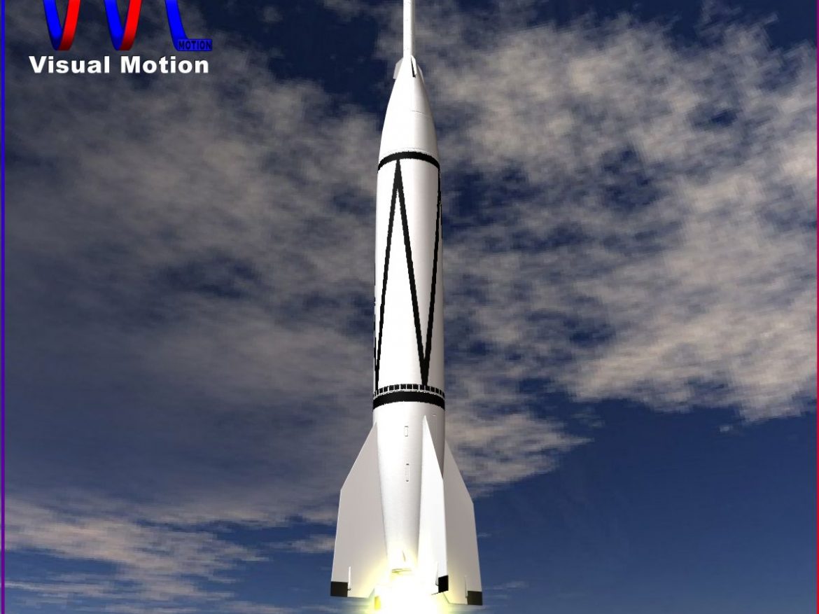 bumper wac – two stage sounding rocket 3d model 3ds dxf cob x obj 162842