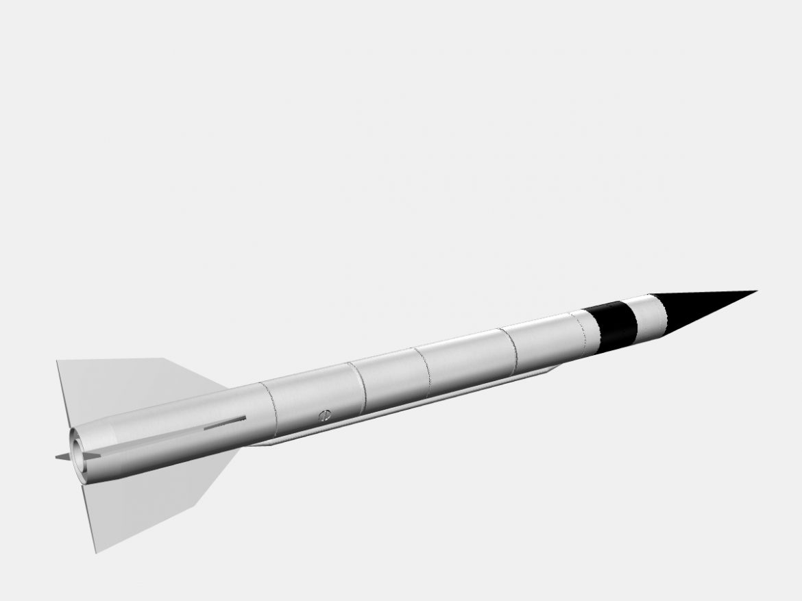 bumper wac – two stage sounding rocket 3d model 3ds dxf cob x obj 162849