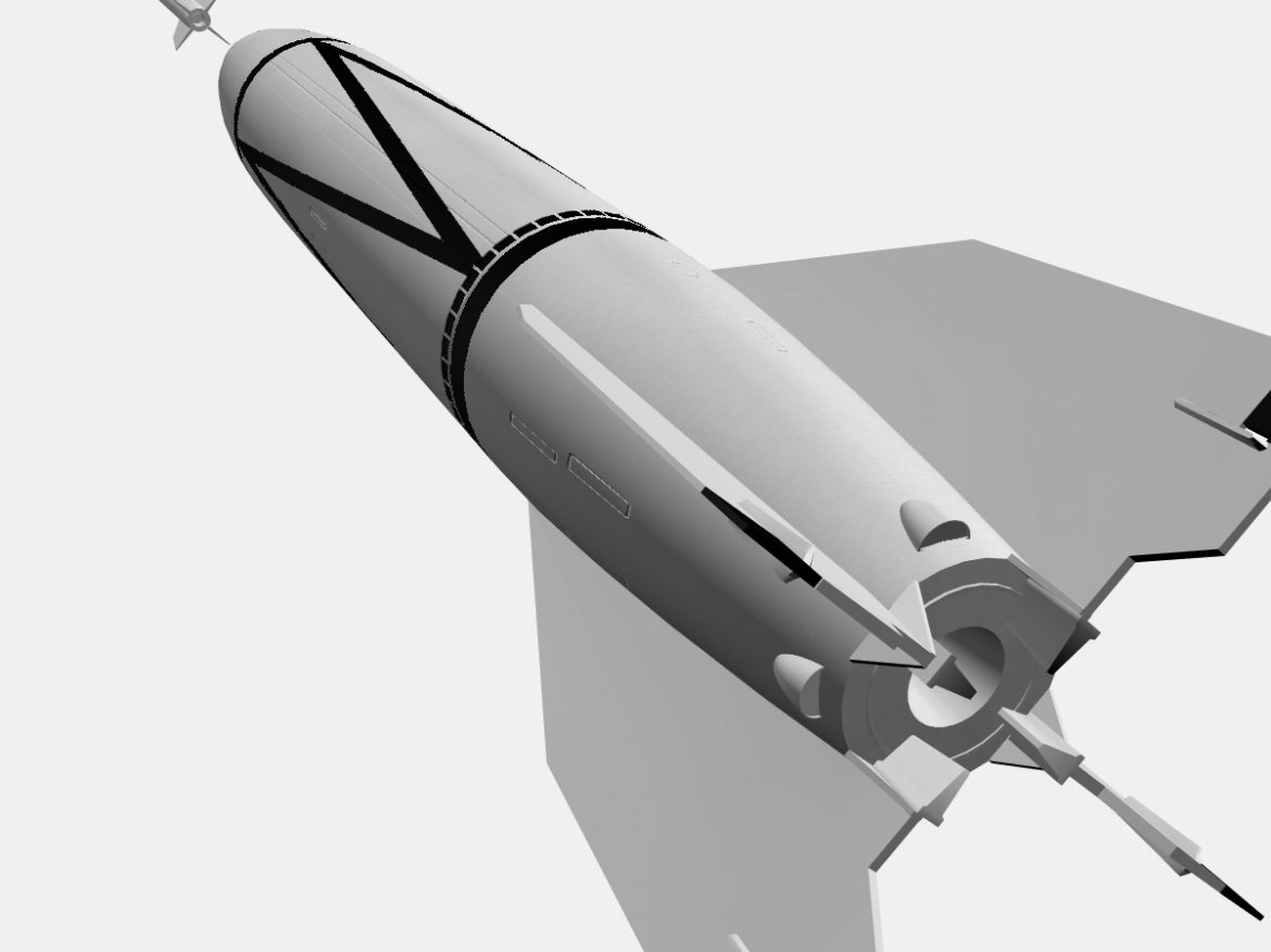 bumper wac – two stage sounding rocket 3d model 3ds dxf cob x obj 162852