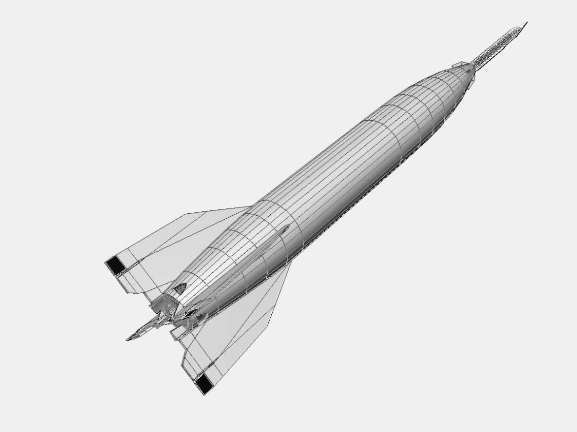 bumper wac – two stage sounding rocket 3d model 3ds dxf cob x obj 162861