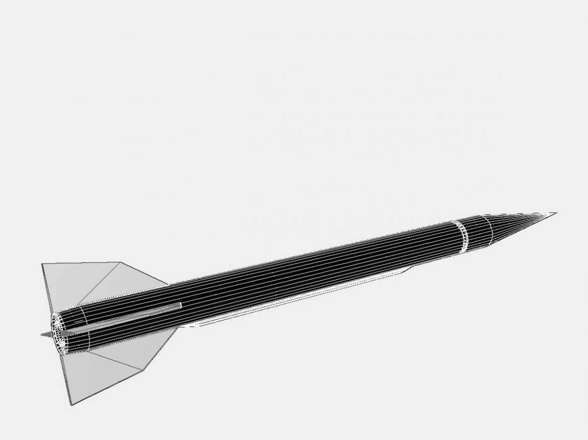 bumper wac – two stage sounding rocket 3d model 3ds dxf cob x obj 162866