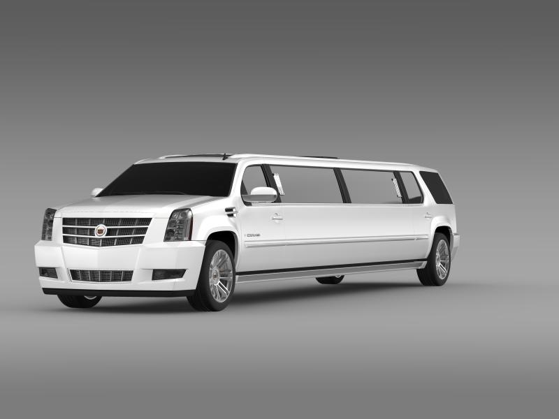 cadillac escalade limo 2013 3d model 3ds max fbx c4d lwo ma mb hrc xsi obj 150212