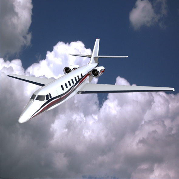 cessna citation sovereign business jet 3d model 3ds fbx blend  obj 156164