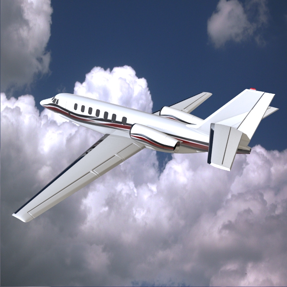 cessna citation sovereign business jet 3d model 3ds fbx blend  obj 156165