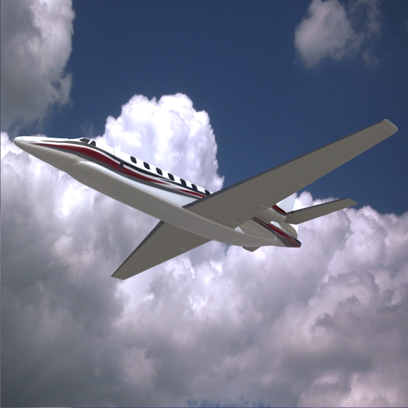 cessna citation sovereign business jet 3d model 3ds fbx blend  obj 156169