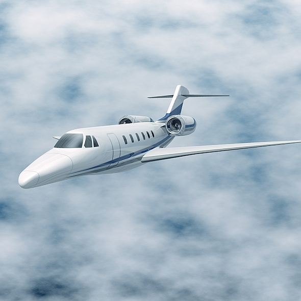 cessna citation x private jet 3d model 3ds fbx blend lwo obj 161592