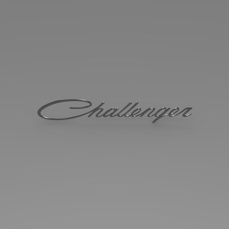 challenger logo 3d model 3ds max fbx c4d lwo ma mb hrc xsi obj 162818