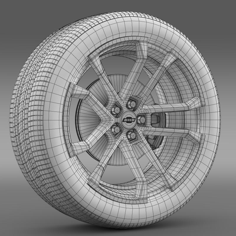 chevrolet camaro ssx concept 2010 wheel 3d model 3ds max fbx c4d lwo ma mb hrc xsi obj 141375