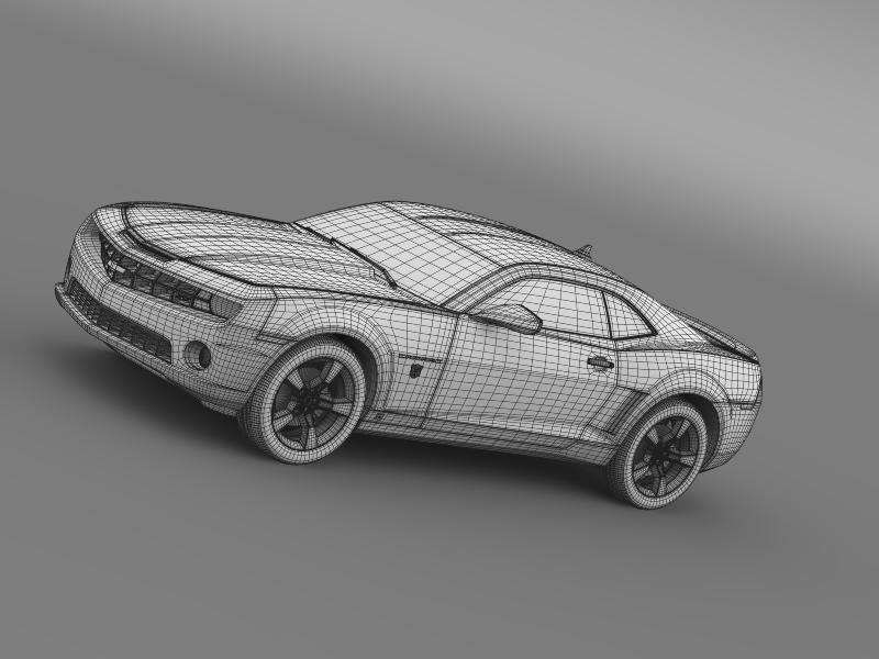 chevrolet camaro transformer 3d model 3ds max fbx c4d lwo ma mb hrc xsi obj 149023