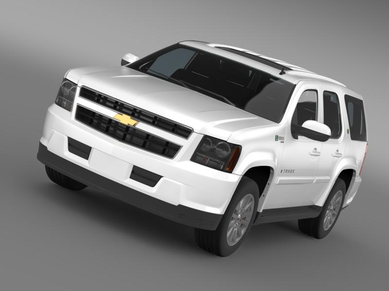 chevrolet tahoe hybrid 2012 3d model 3ds max fbx c4d lwo ma mb hrc xsi obj 149519