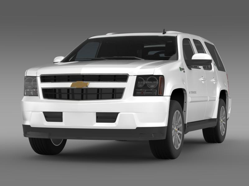 chevrolet tahoe hybrid 2012 3d model 3ds max fbx c4d lwo ma mb hrc xsi obj 149521
