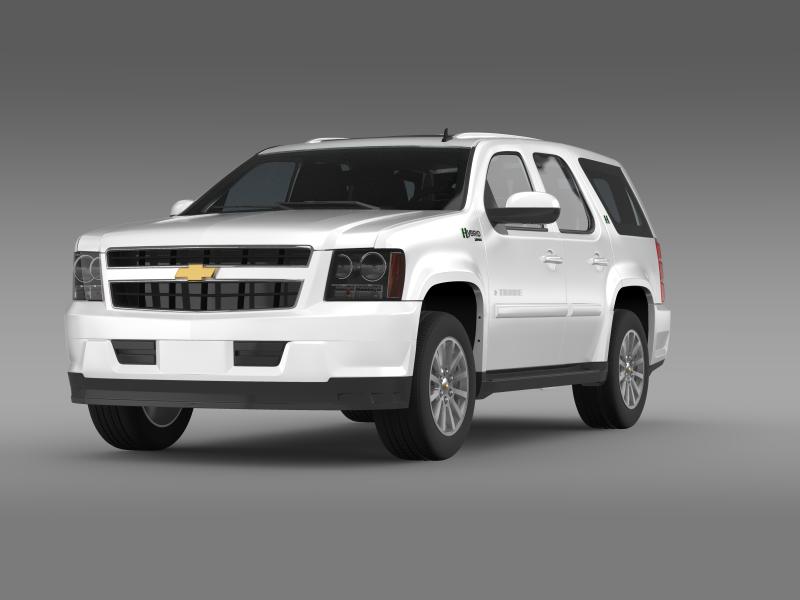 chevrolet tahoe hybrid 2012 3d model 3ds max fbx c4d lwo ma mb hrc xsi obj 149522