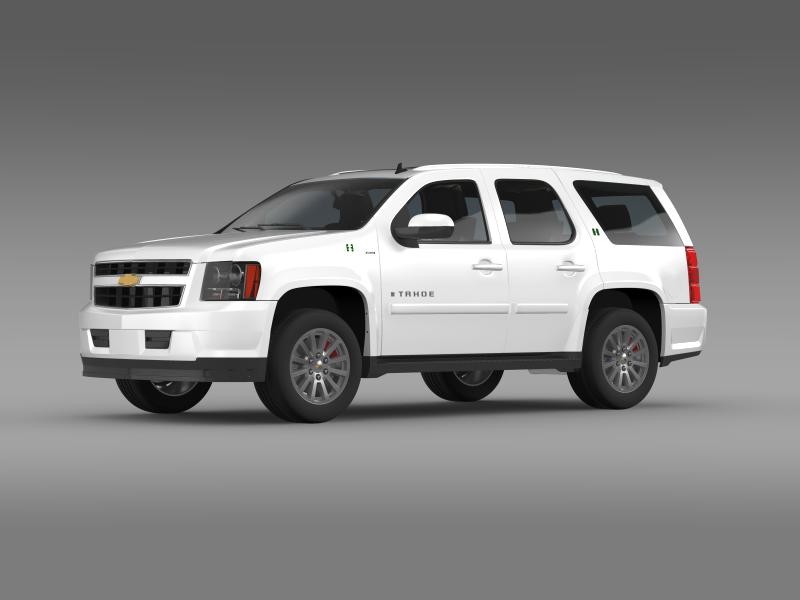 chevrolet tahoe hybrid 2012 3d model 3ds max fbx c4d lwo ma mb hrc xsi obj 149523