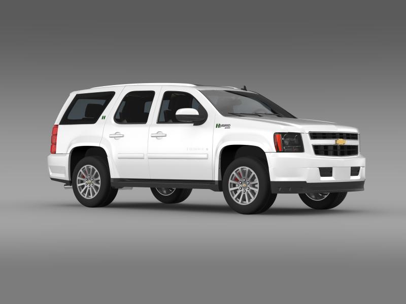 chevrolet tahoe hybrid 2012 3d model 3ds max fbx c4d lwo ma mb hrc xsi obj 149531