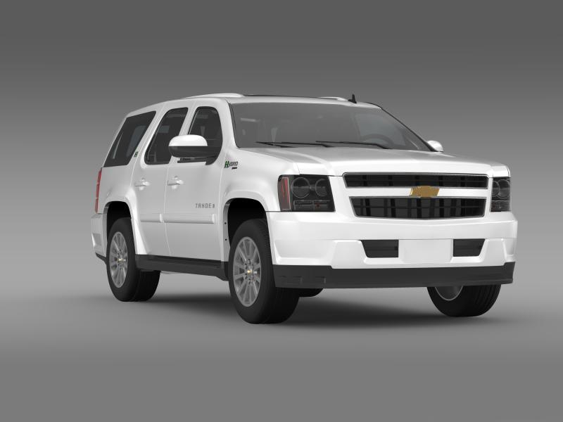 chevrolet tahoe hybrid 2012 3d model 3ds max fbx c4d lwo ma mb hrc xsi obj 149532