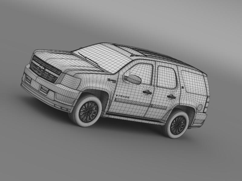 chevrolet tahoe hybrid 2012 3d model 3ds max fbx c4d lwo ma mb hrc xsi obj 149537