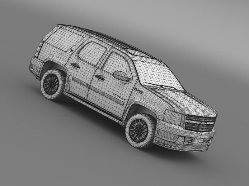 chevrolet tahoe hybrid 2012 3d model 3ds max fbx c4d lwo ma mb hrc xsi obj 149542