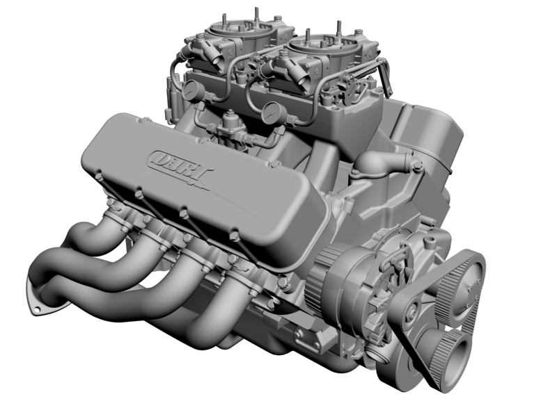 Чертеж v8 двигатель