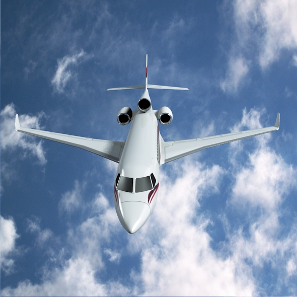 dassault falcon 7x private business jet 3d model 3ds fbx blend dae lwo obj 162967