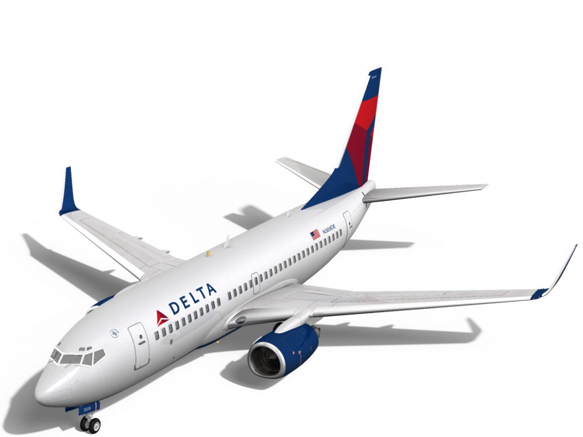 delta airlines boeing 737-700w 3d model max fbx c4d ma mb obj 120306