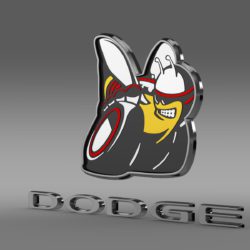 dodge bee logo 3d model 3ds max fbx c4d lwo ma mb hrc xsi obj 162821