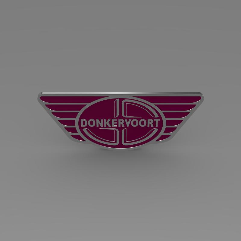 donkervoort logo 3d model 3ds max fbx c4d lwo ma mb hrc xsi obj 149453