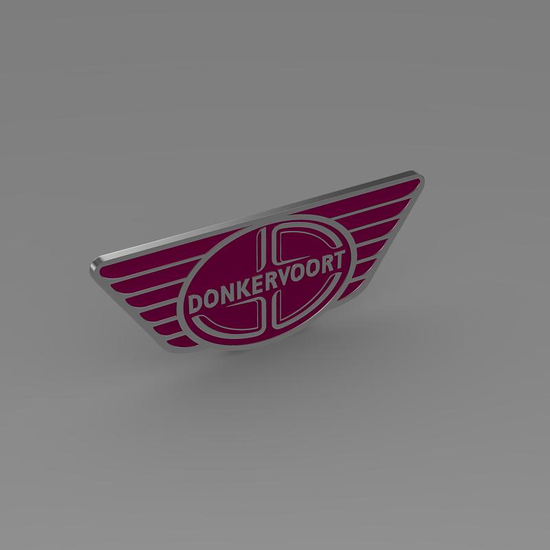 donkervoort logo 3d model 3ds max fbx c4d lwo ma mb hrc xsi obj 149454
