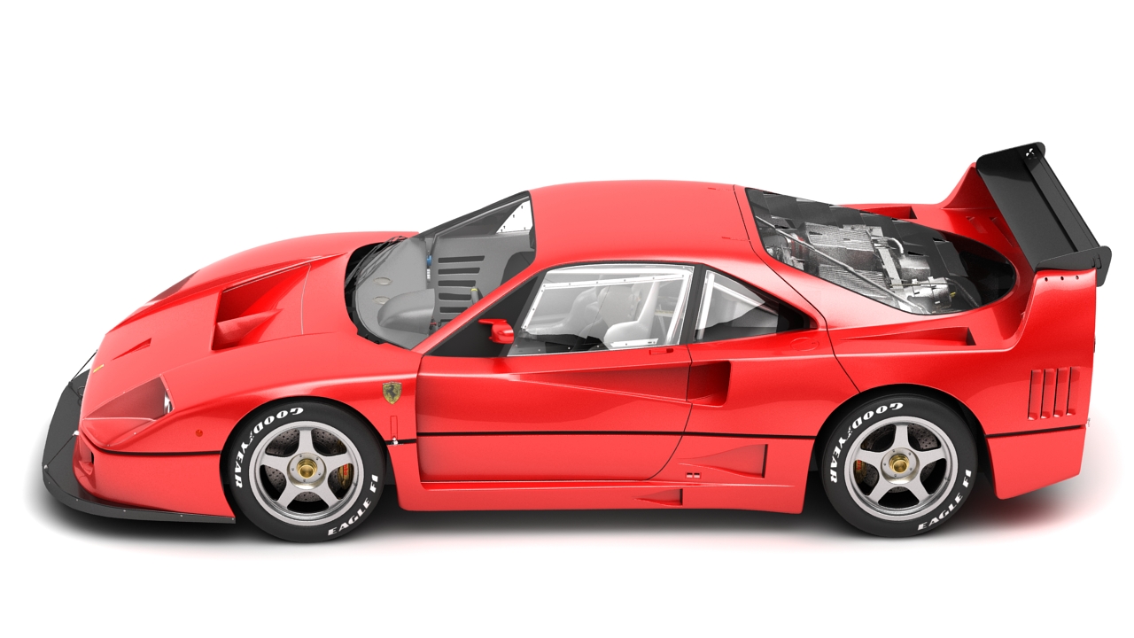 Ferrari F40 Competizione 89 3D Model - Buy Ferrari F40 Competizione 89 3D Model | FlatPyramid