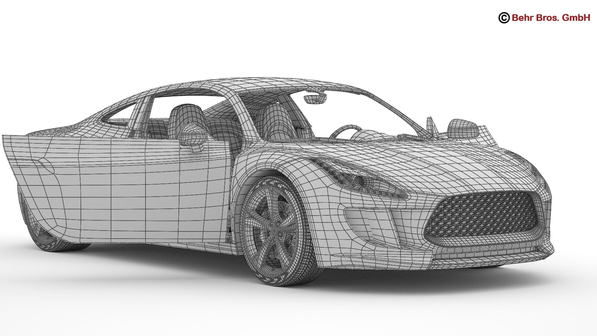 generic sports car 3d model 3ds max fbx c4d lwo ma mb obj 160536