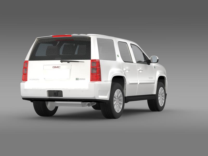 gmc yukon hybrid 2013 3d model 3ds max fbx c4d lwo ma mb hrc xsi obj 154340